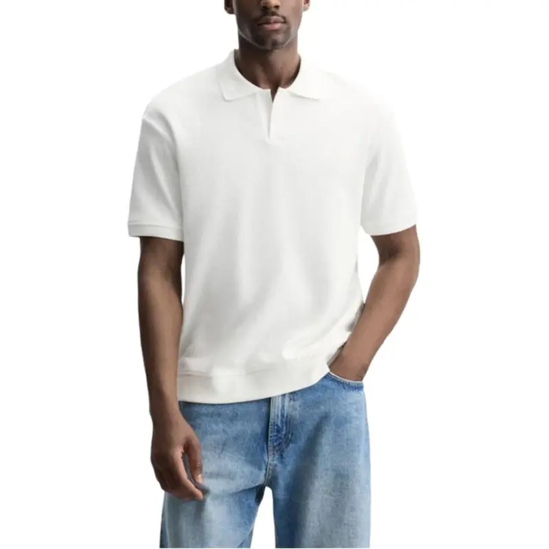ZARA Polo Shirt Men's Frosted White-4