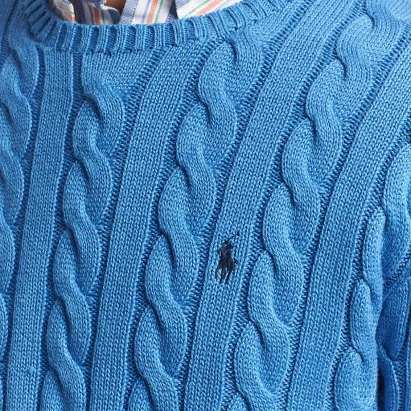 Polo Ralph Lauren Logo Embroidered Cable Knit Jumper-6