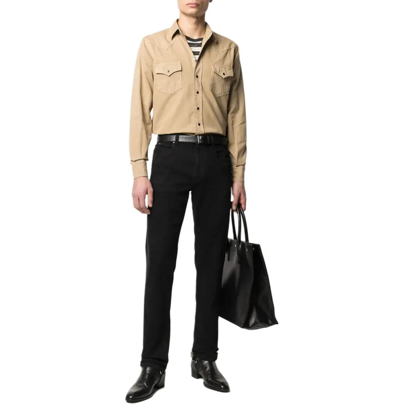 SAINT LAURENT Denim Western Shirt-2