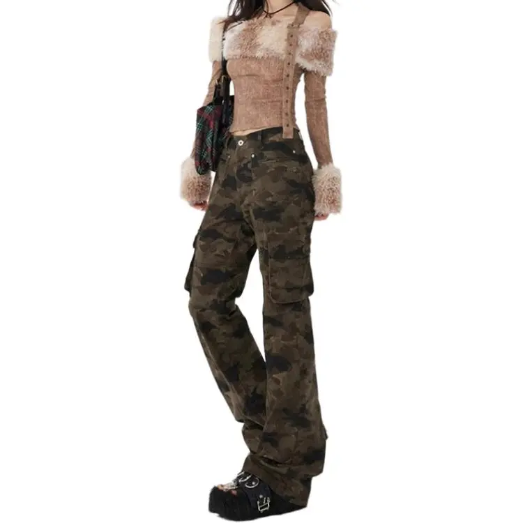 Concubine Zhu Jeans Women's Camouflage-5