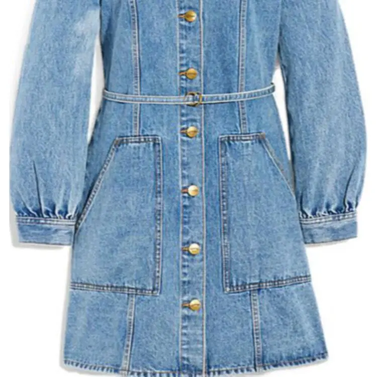COACH Long-Sleeved Dresses Women's Blue-2