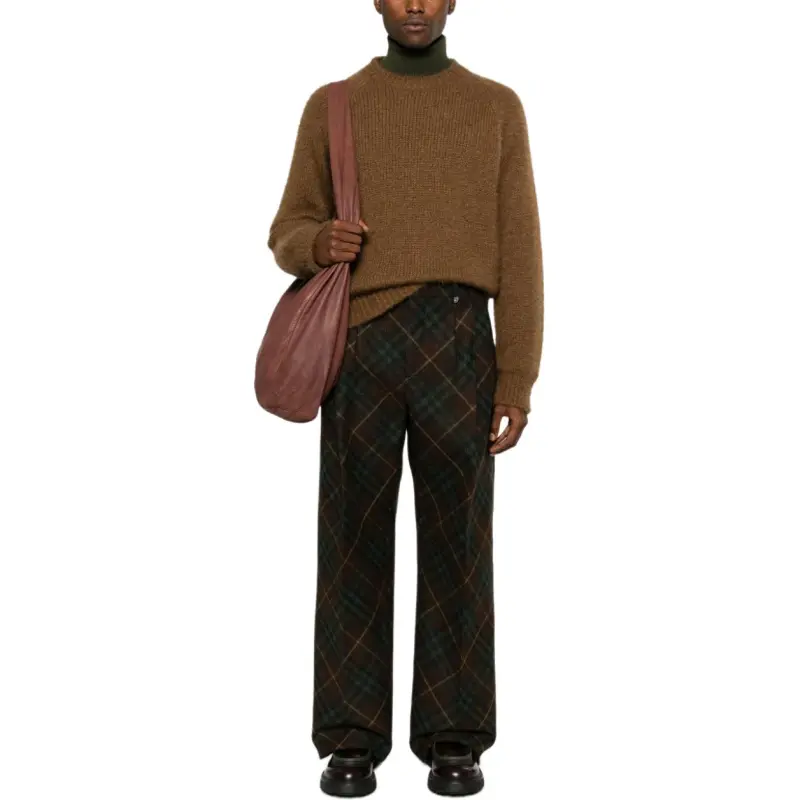 Burberry Checked Three Pleat Trouser-1
