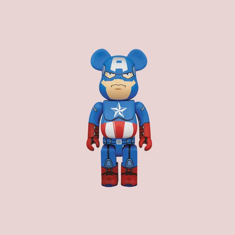 BE@RBRICK X Marvel Captain America Blue-2