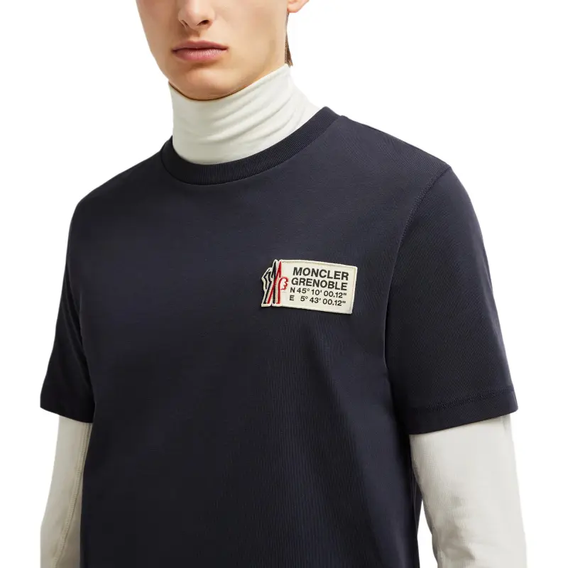 Moncler Grenoble Logo patch T shirt-3