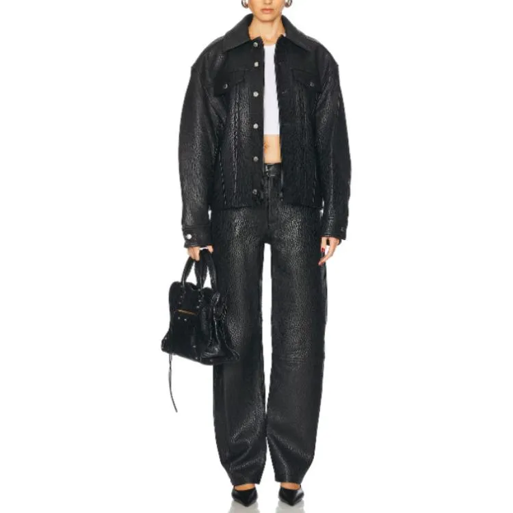 Alexander Wang Leather Pants Women's Black-3