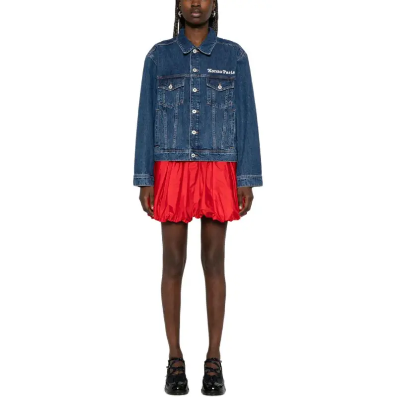 KENZO Logo embroidered Denim Jacket-1