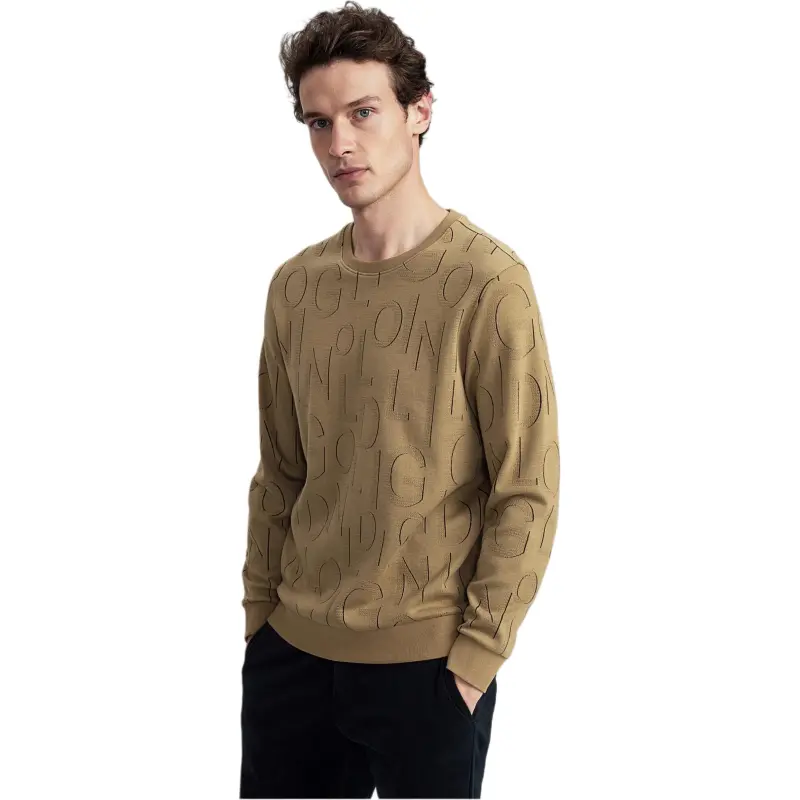 GOLDLION T Shirts Men Khaki-3