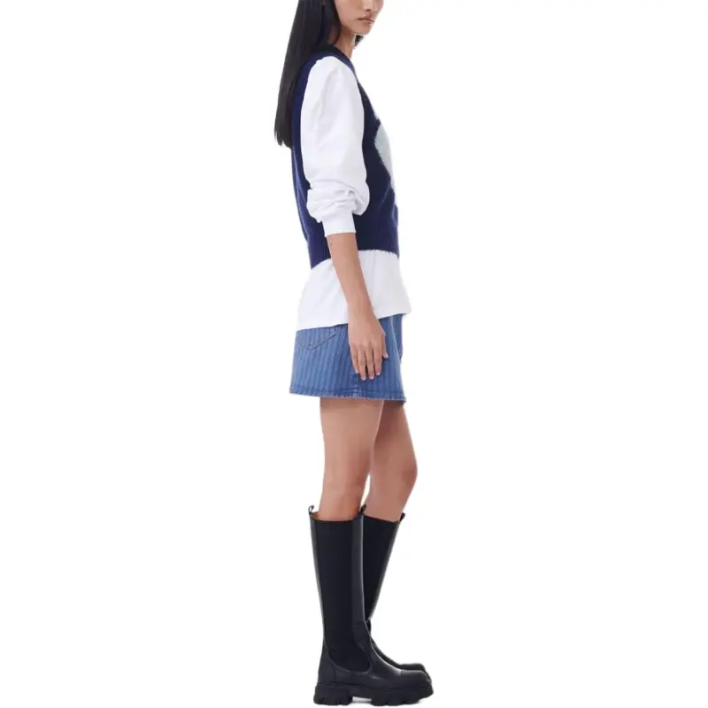GANNI Heart Intarsia Knitted Vest-3