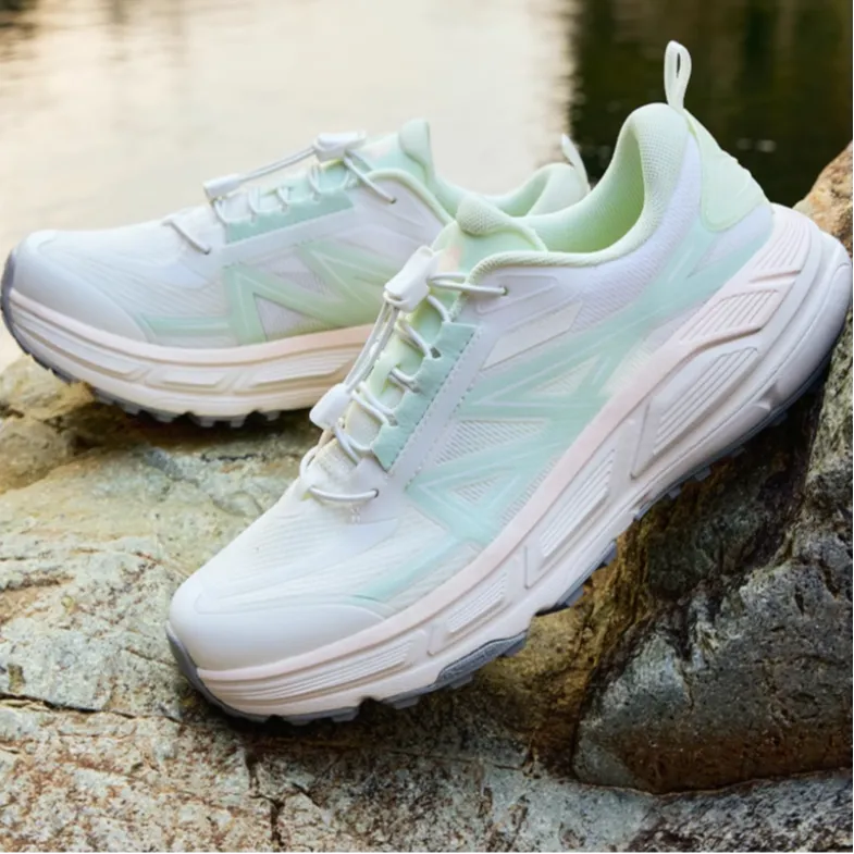 Anta Sea Explorer Slip Resistant Low Top Casual Shoes Women's White Green-5
