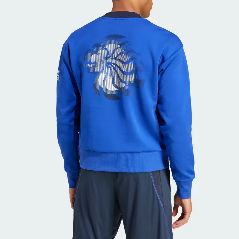 Adidas UK Training Wear Olympics Collection TEAM GB Sweatshirt Men's Blue-2