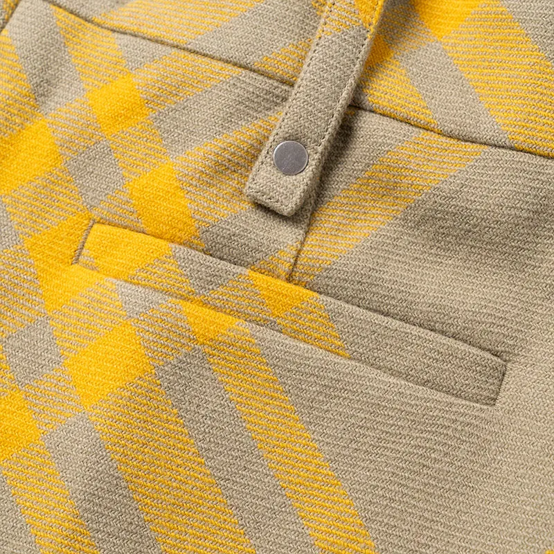 Burberry Check Wool Trousers-7