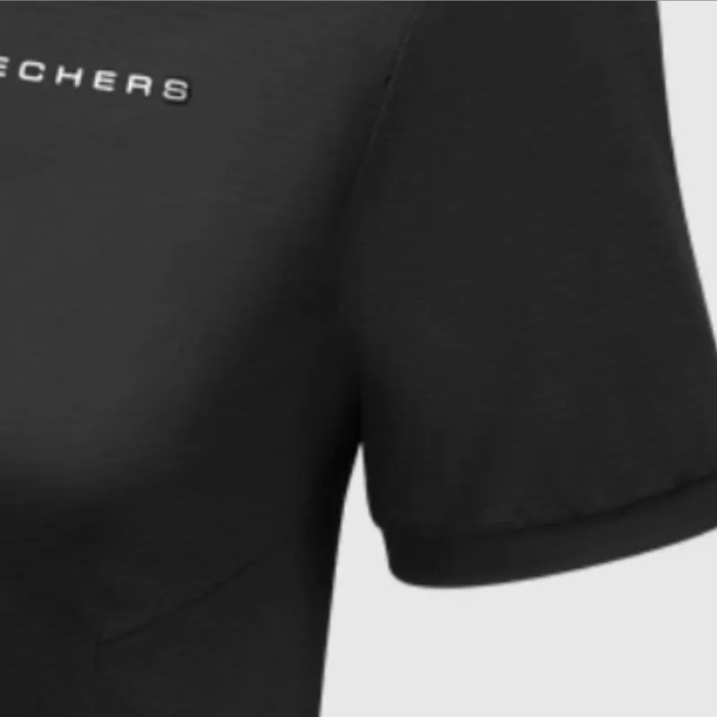 Skechers Sports Lifestyle Collection GODRI SS25 Polo Shirt Women's Carbon Black 0018-1