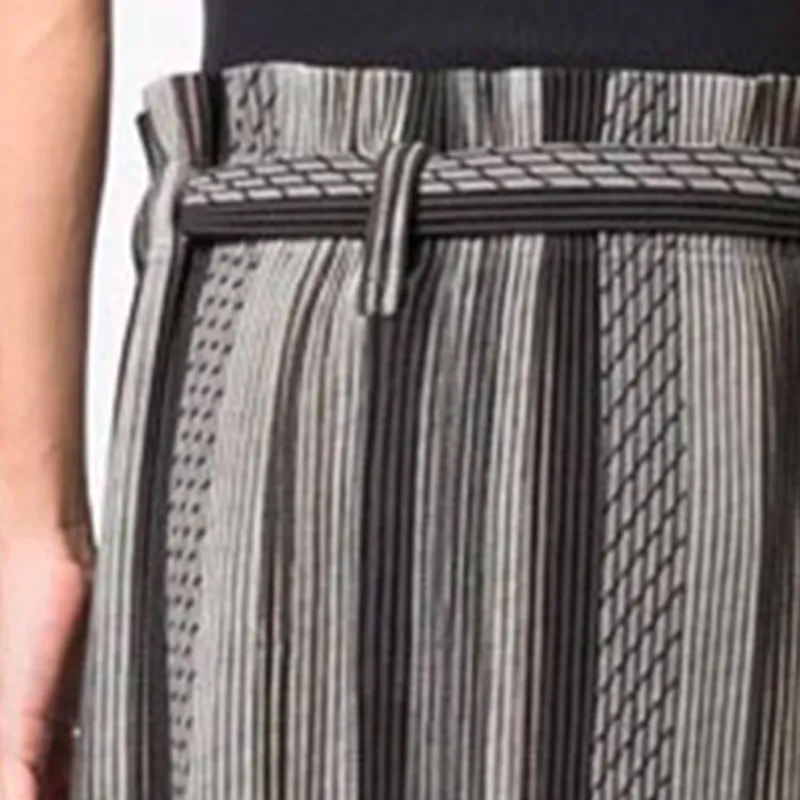 Homme Plissé Issey Miyake Casual Long Skirts Women's Gray-6
