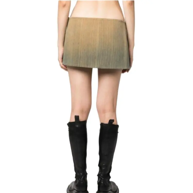DIESEL Denim Short Skirts Women's Brown-4