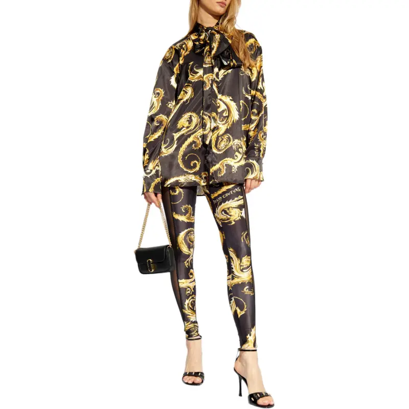 VERSACE JEANS COUTURE Barocco print Panelled Leggings-2