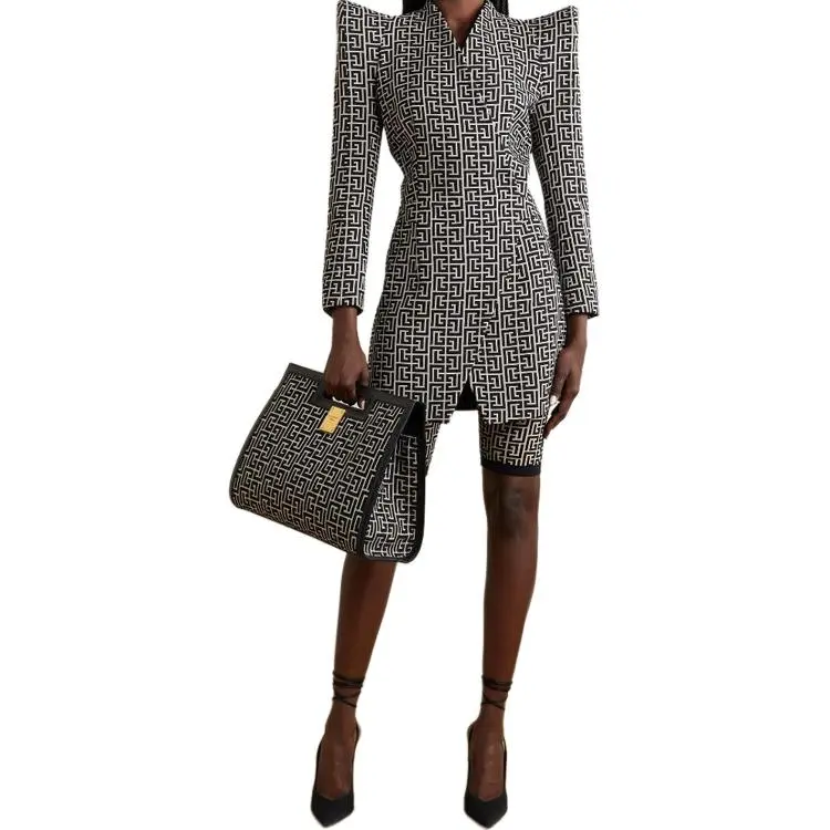 BALMAIN Long-Sleeved Dresses Women's Gray-2