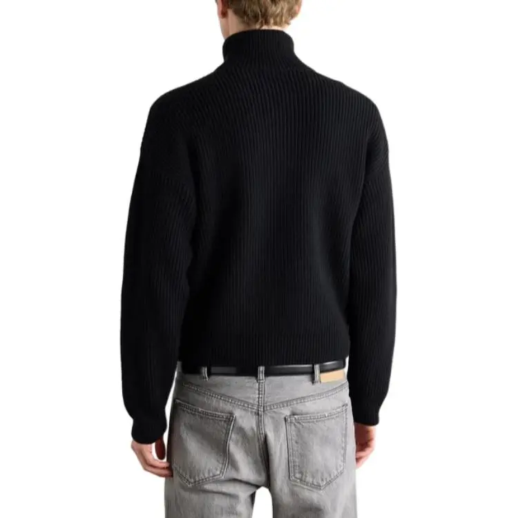 CELINE Triomphe Trucker Sweater In Ribbed Wool-3