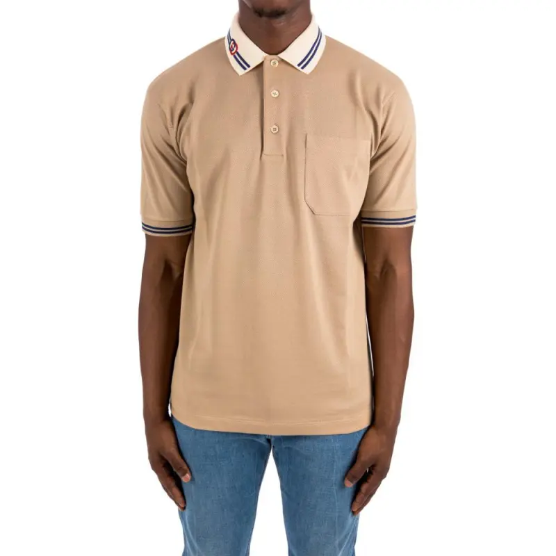 GUCCI Polo Shirts Men Khaki-2