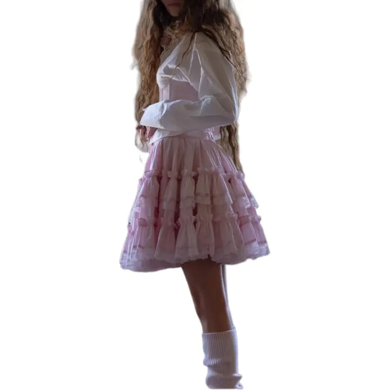 Selkie Collection SS24 Casual Short Skirts Women's Soft Pink-3