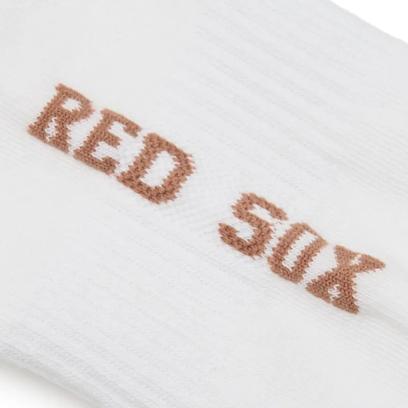 MLB Boston Red Sox Mid Calf Socks Unisex 1 Pack Camel-1