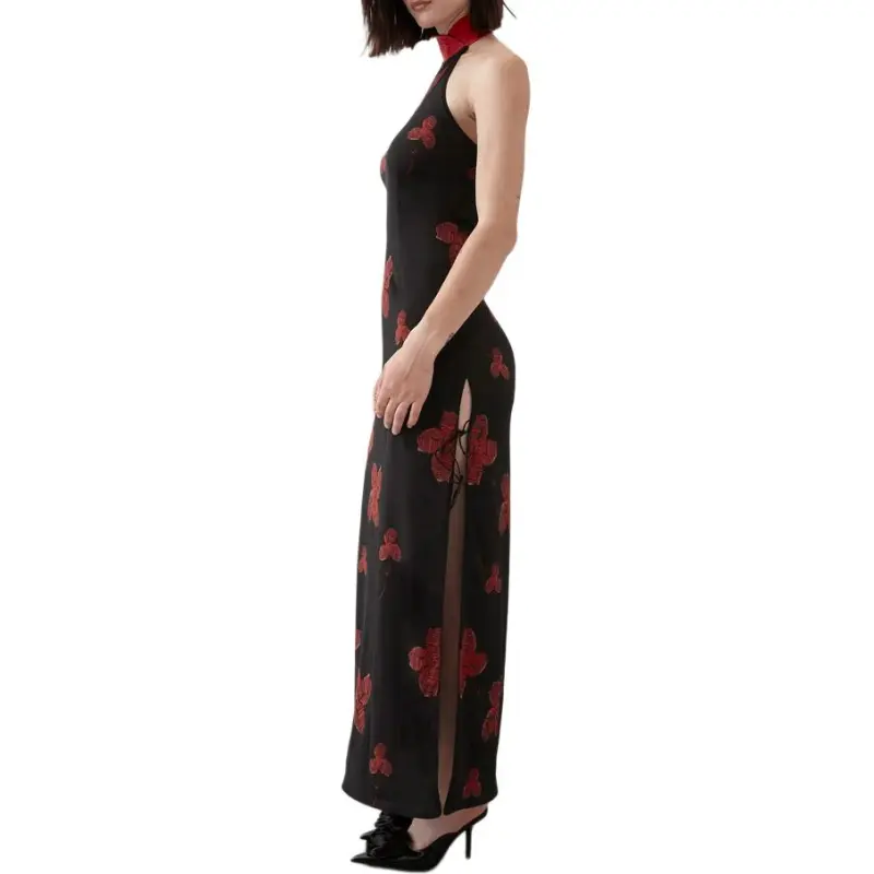 AMLUL Sleeveless Dress Women's Black-2
