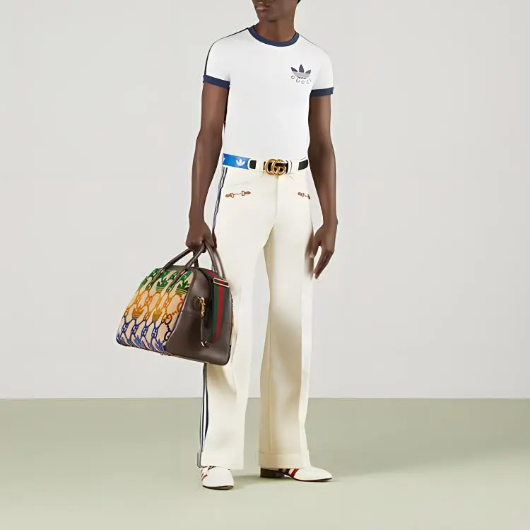 GUCCI X Adidas Logo T Shirt-2