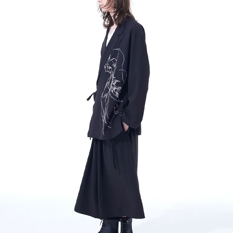 Yohji Yamamoto Casual Pants Unisex Black-4