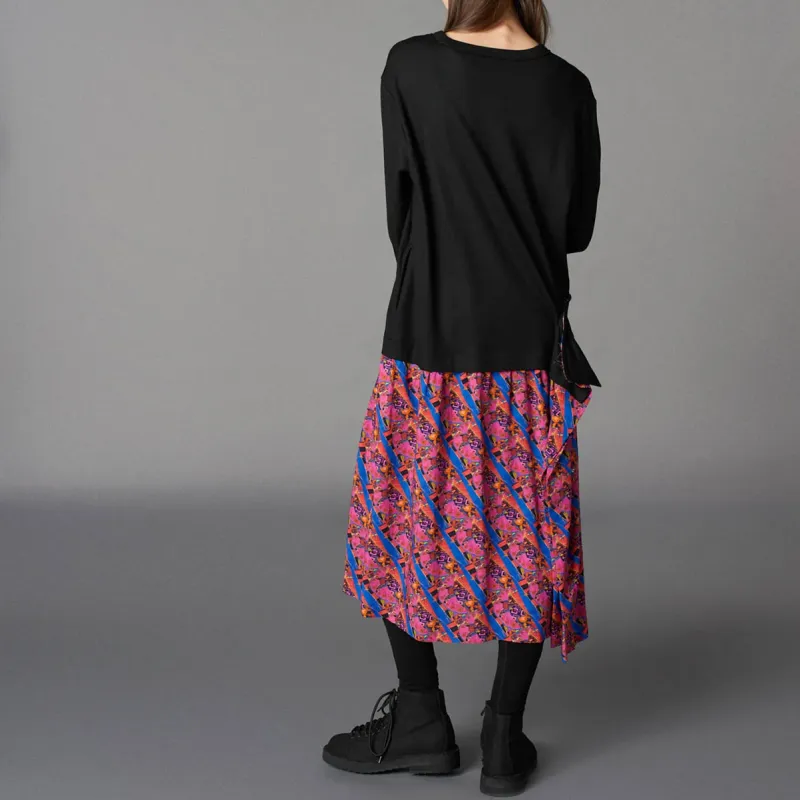 Yohji Yamamoto Ghost Princess, Collaboration Long Sleeved Dresses Women's Black-4