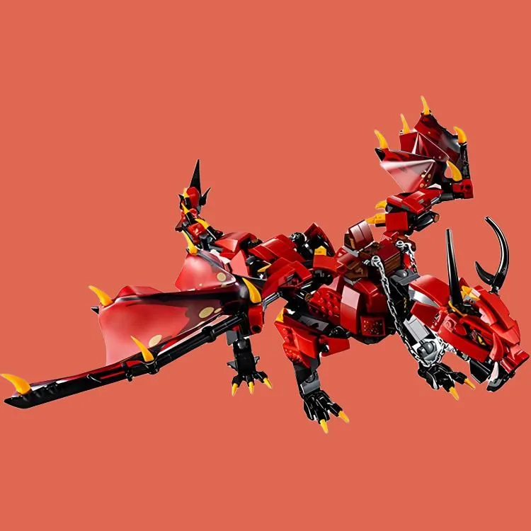 LEGO Phantom Ninja Collection Flame Shadow Shenron Building Blocks 601 1000pcs 70653-3