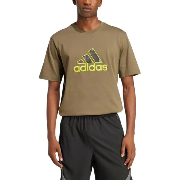 Adidas SS25 T Shirt Unisex Olive-2