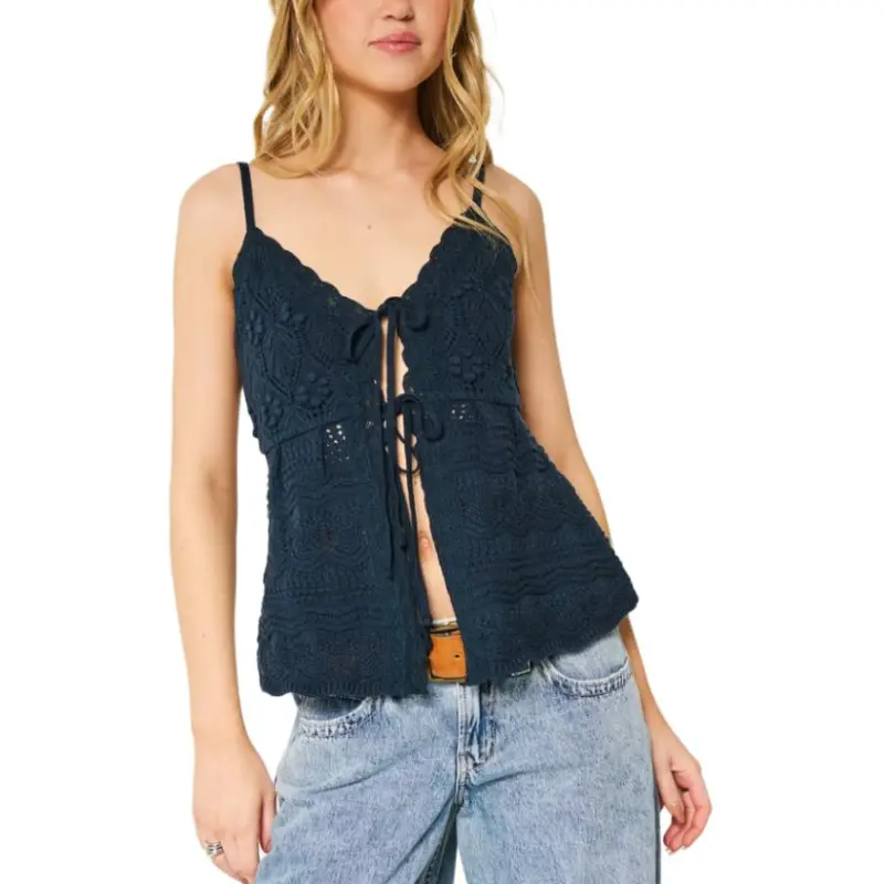 Hollister Tank Tops Women's Marine Blue-2