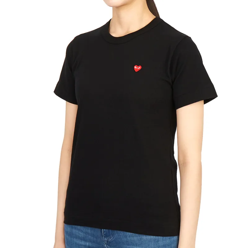 CDG Play Regular T Shirt Women's Black-2