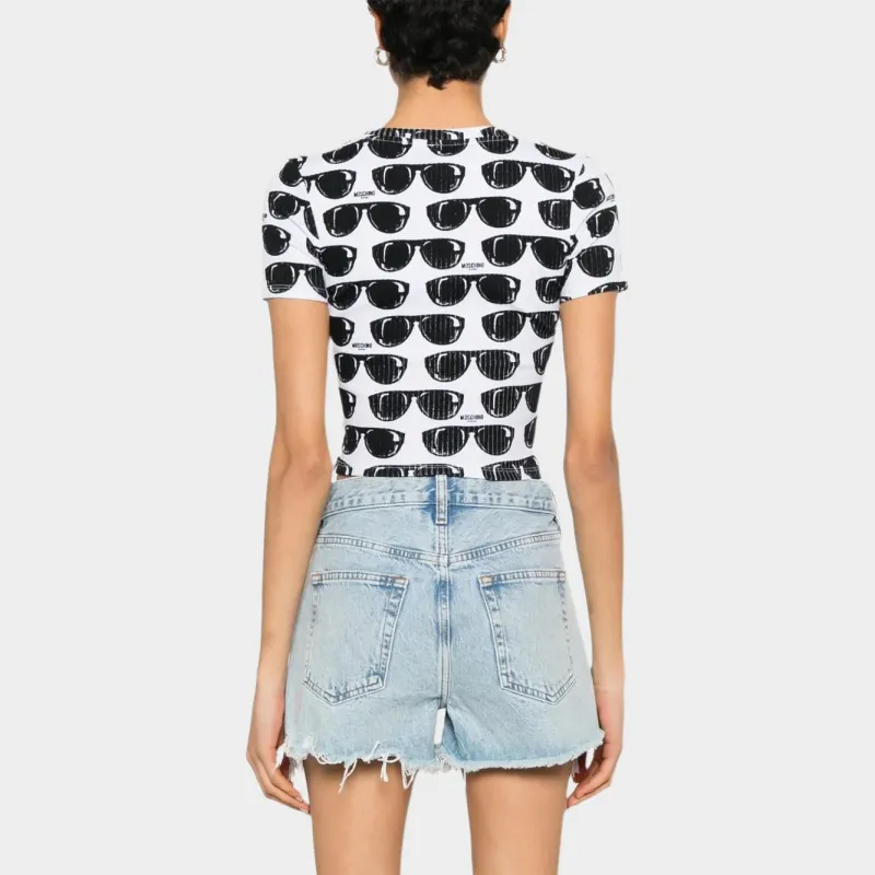 MOSCHINO Sunglasses print T shirt-3