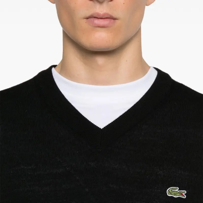 LACOSTE V neck Sweater-4