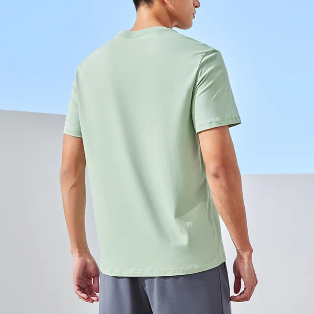 Erke Comprehensive Training Collection Sports Lifestyle Collection T Shirt Men's Light Cadmium Green-4
