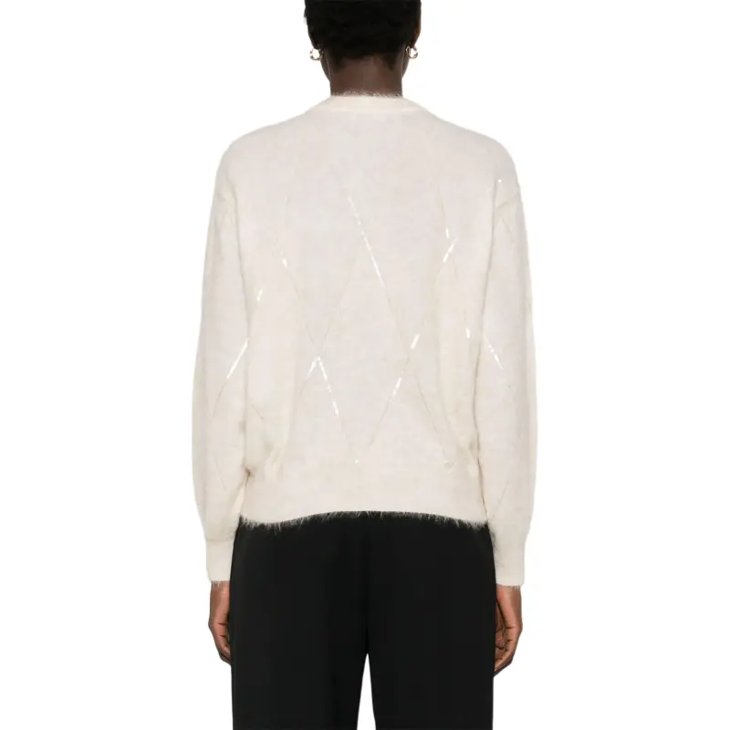 Brunello Cucinelli Sequin Embellished Crewneck Knitted Jumper-2