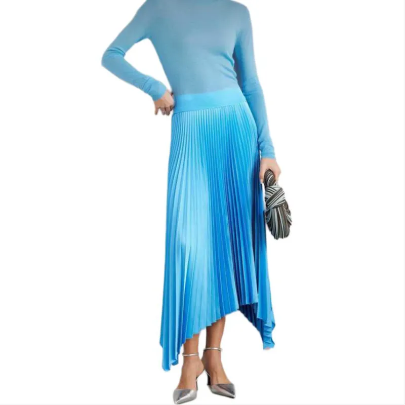 JOSEPH Ade Asymmetric Plissé Skirt-1