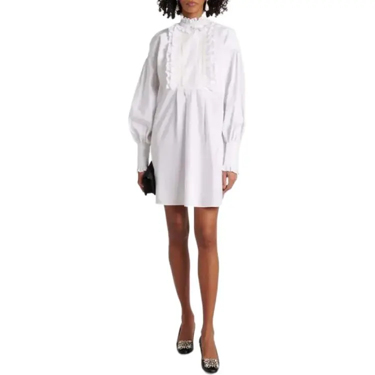 Valentino Ruffled Long Sleeved Mini Dress-2