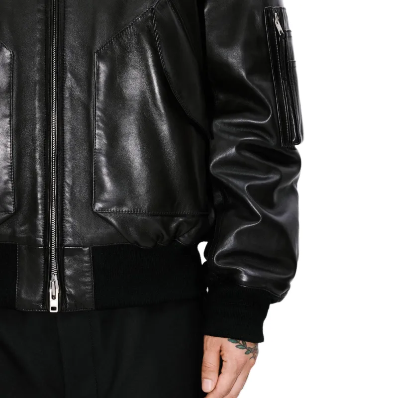 KENZO FW24 Leather Jacket Men's Black-6