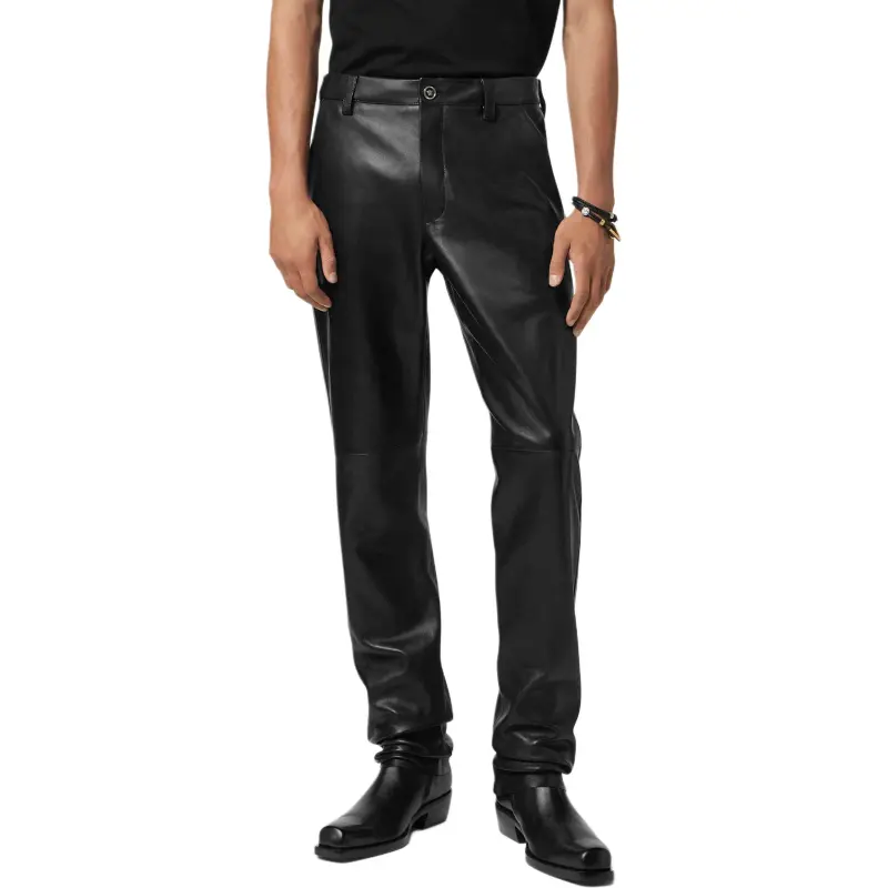 VERSACE Plongé Leather Trousers-2