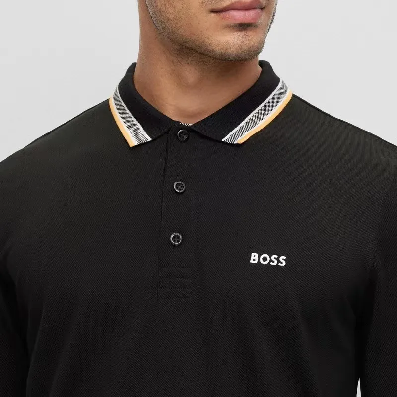 HUGO BOSS Polo Shirts Men Black-4