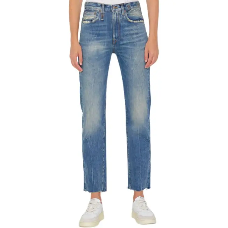 R13 Faded Cropped Jeans-2