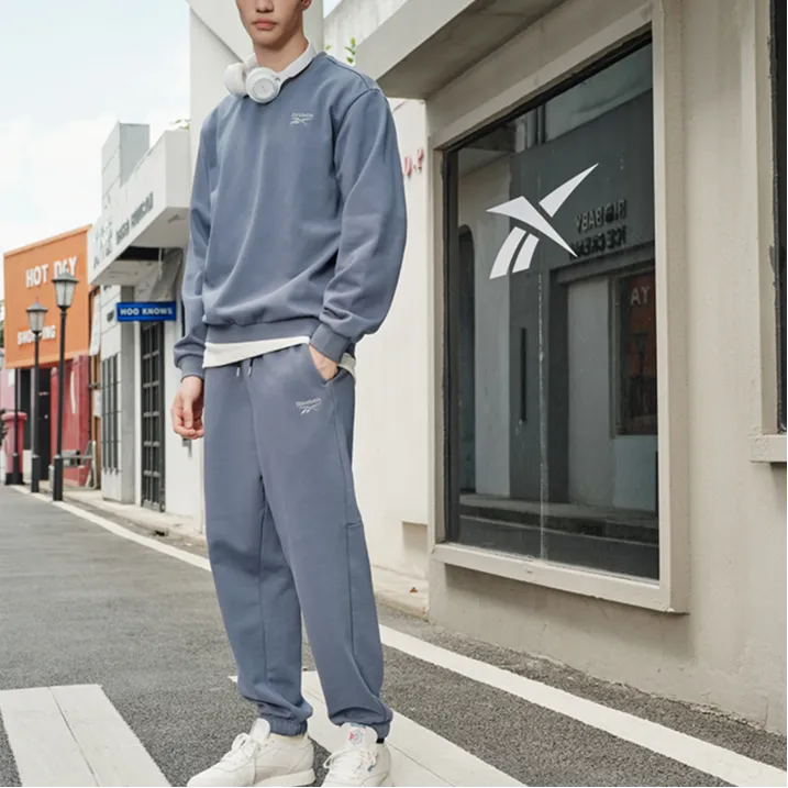 Reebok Sweatshirts Unisex Blue Gray-4
