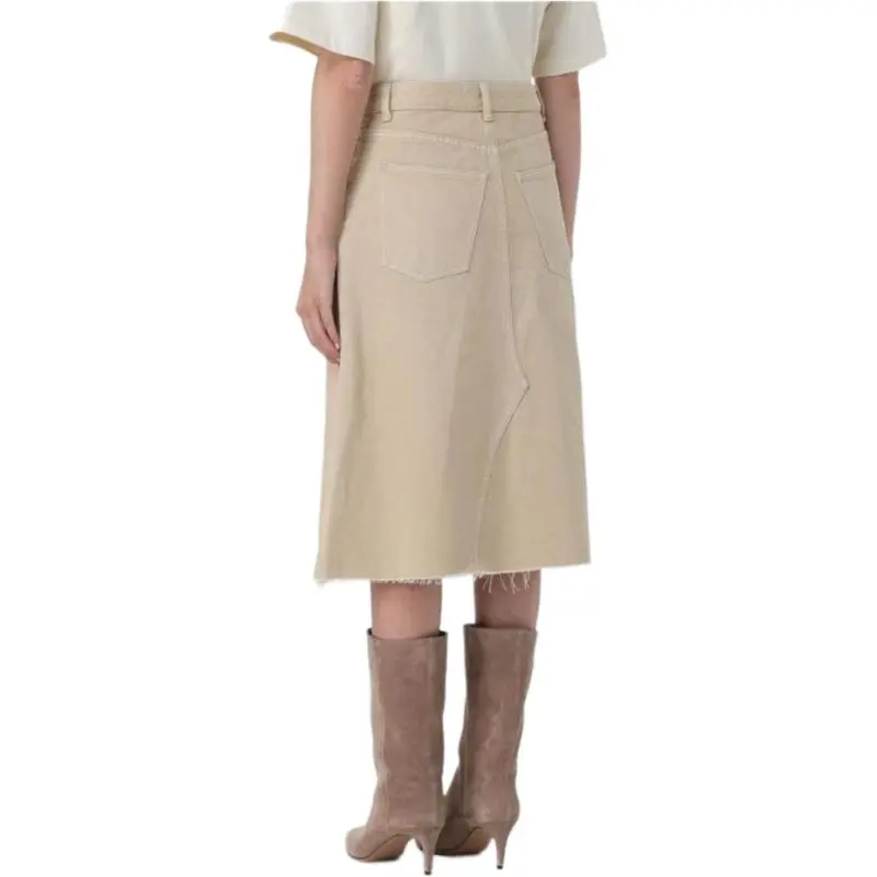 TORY BURCH Deconstructed Denim Midi Skirt-3