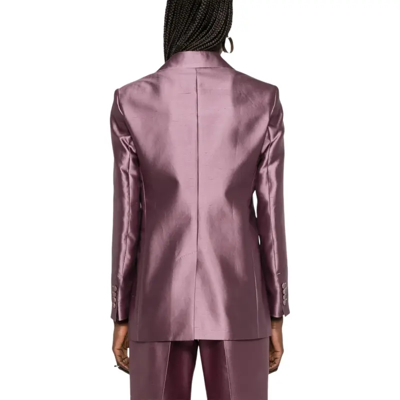 MaxMara Metallic Button Up Jacket-2