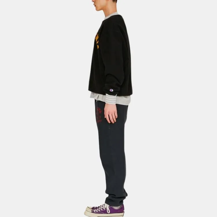 Champion Reverse Weave FW24 Knitted Sports Pants Men's Beige Black-3