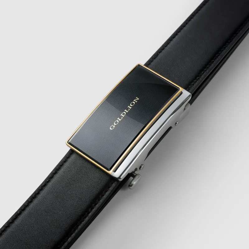 GOLDLION Top Grain Cow Leather Belts Men's Width 3.5cm-7
