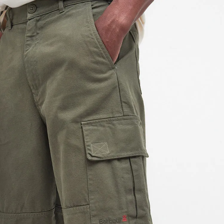 BARBOUR FW23 Cargo Pants Men's Gray Green-4