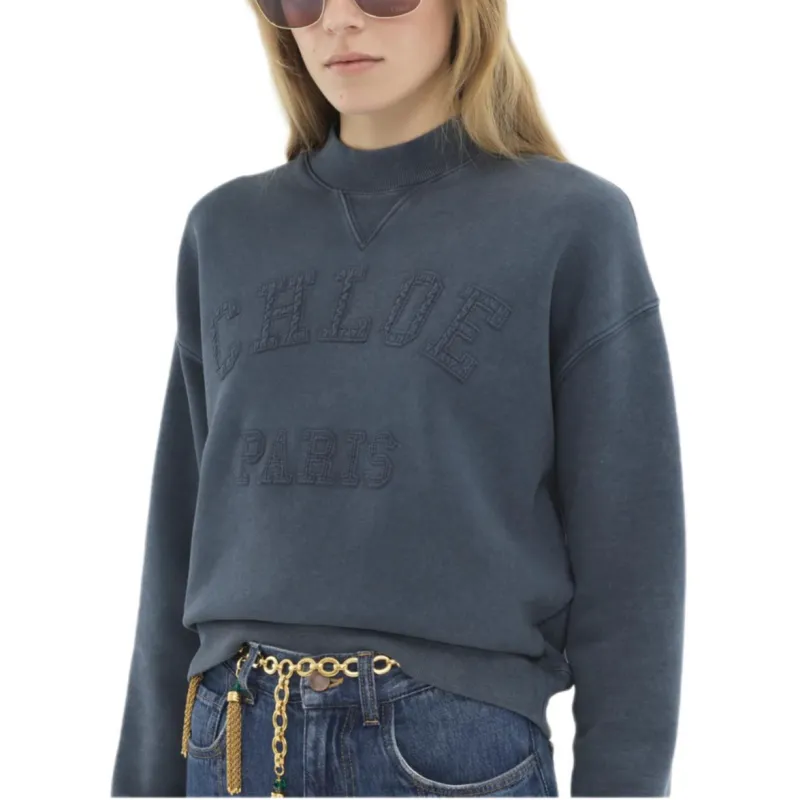 Chloé Logo Detailed Long Sleeved Sweatshirt-3