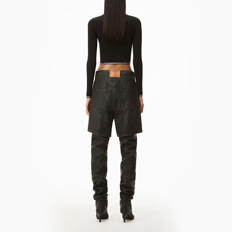 Alexander Wang Embellished logo Cropped T shirt-2